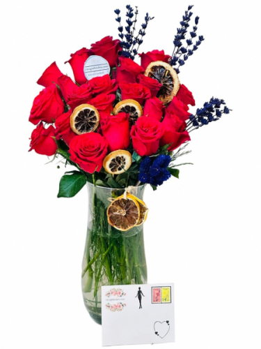 Vazoda Butik 21 Kırmızı Gül