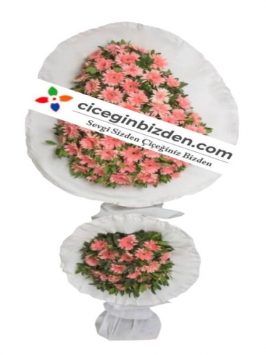 Çift Katlı Pembe Gerbera Sepet