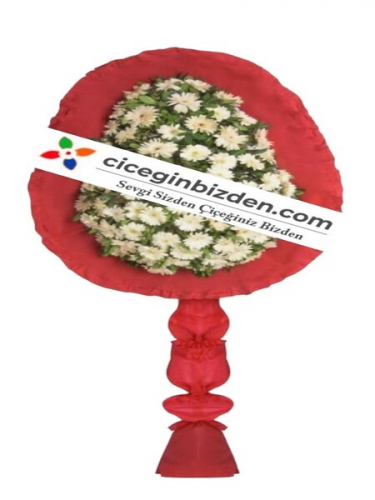 Tek Katlı Beyaz Gerbera Sepeti