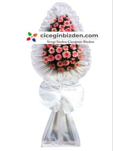 Tek Katlı Pembe Gerbera Sepet