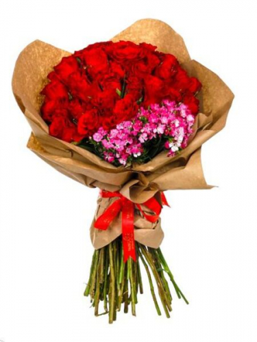 50 Kırmızı Gül Buketi