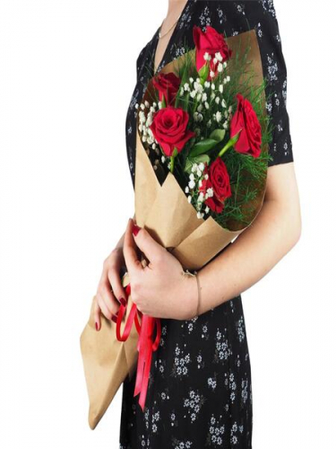 5`li Kırmızı Gül Buketi