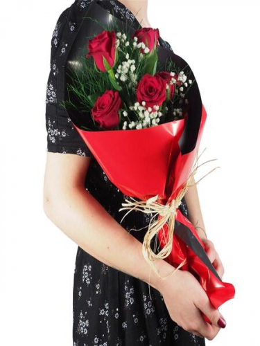 5 Kırmızı Gül Buket